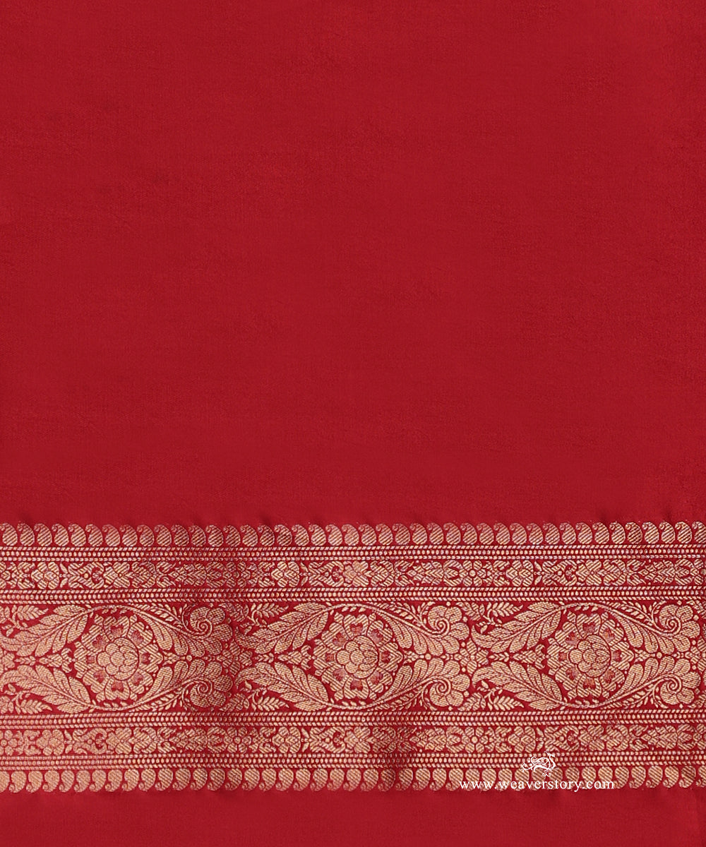 Red_Handloom_Pure_Katan_Silk_Banarasi_Saree_With_Zari_Tanchoi_With_Small_Paisley_WeaverStory_05
