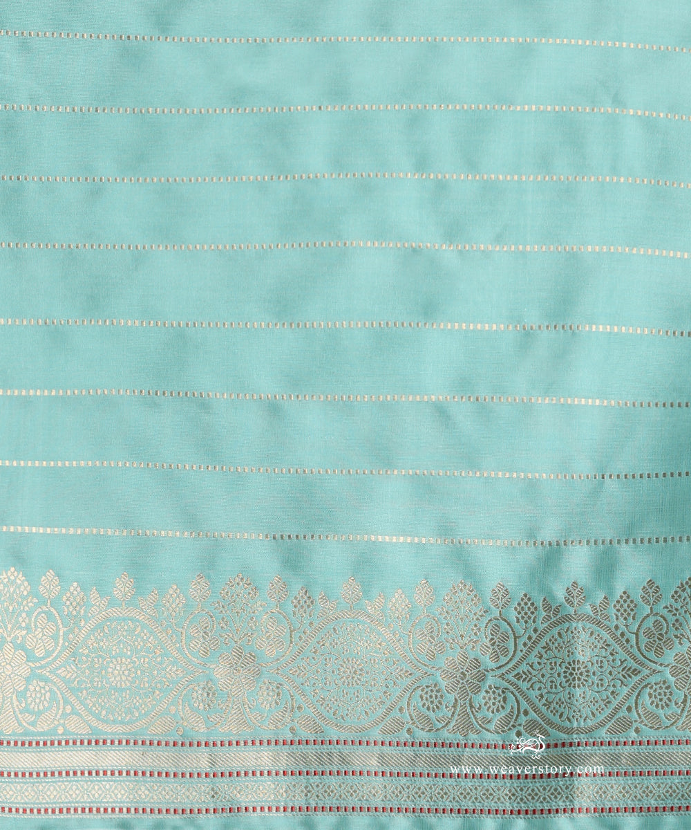 Ice_Blue_Handloom_Pure_Katan_Silk_Kadhwa_Banarasi_Saree_With_Meenakari_Jaal_WeaverStory_05