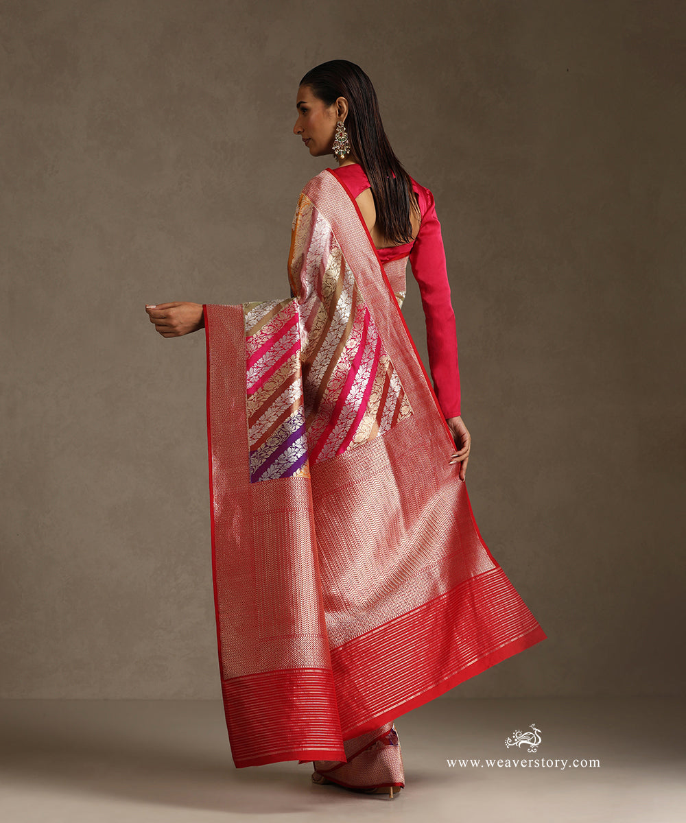 Handloom_Multicolour_Pure_Katan_Tissue_Silk_Rangkaat_Banarasi_Saree_With_Diagonal_Floral_Kadhwa_Bel_WeaverStory_03