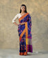 Blue_Handloom_Pure_Mulberry_Silk_Ikat_Patola_Saree_With_Plum_Pallu_And_Gold_Zari_Border_WeaverStory_01