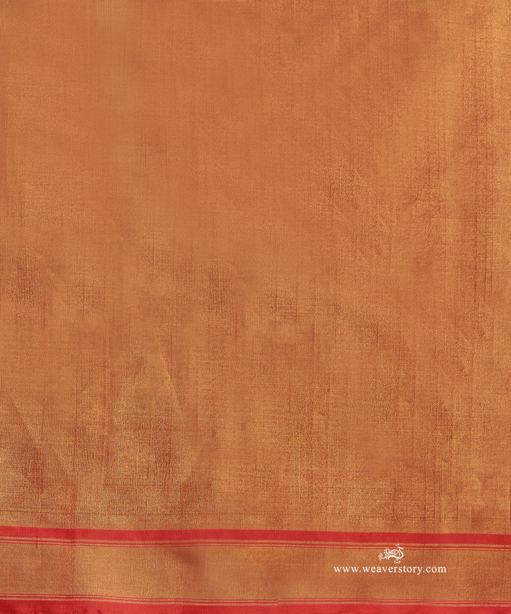 Beige_And_Red_Handloom_Pure_Mulberry_Tissue_Silk_Ikat_Patola_Saree_WeaverStory_05