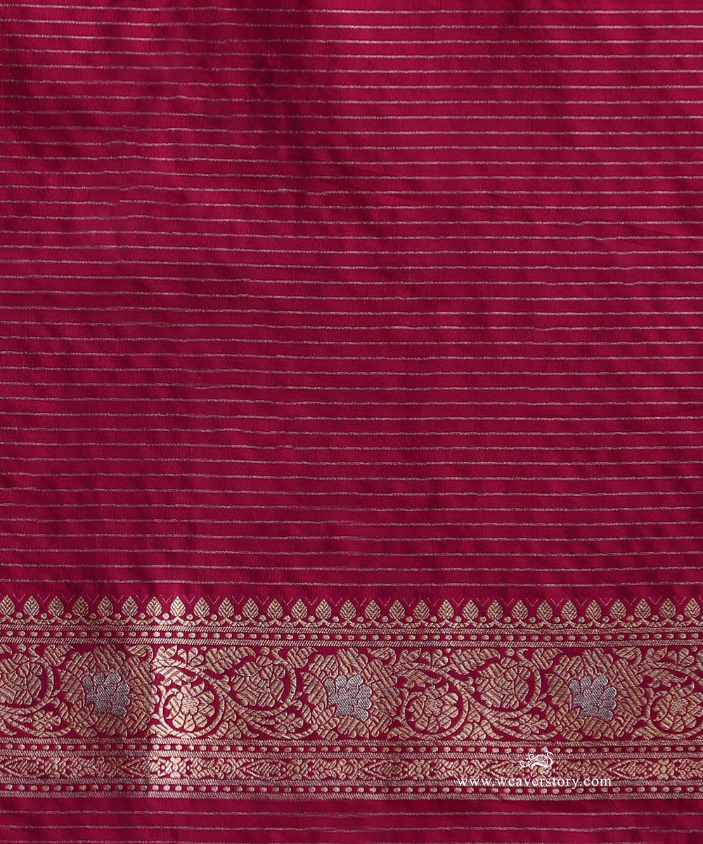 Handloom_Plum_Pure_Katan_Silk_Cutwork_Banarasi_Saree_With_Gold_Silver_Floral_Jaal_WeaverStory_05