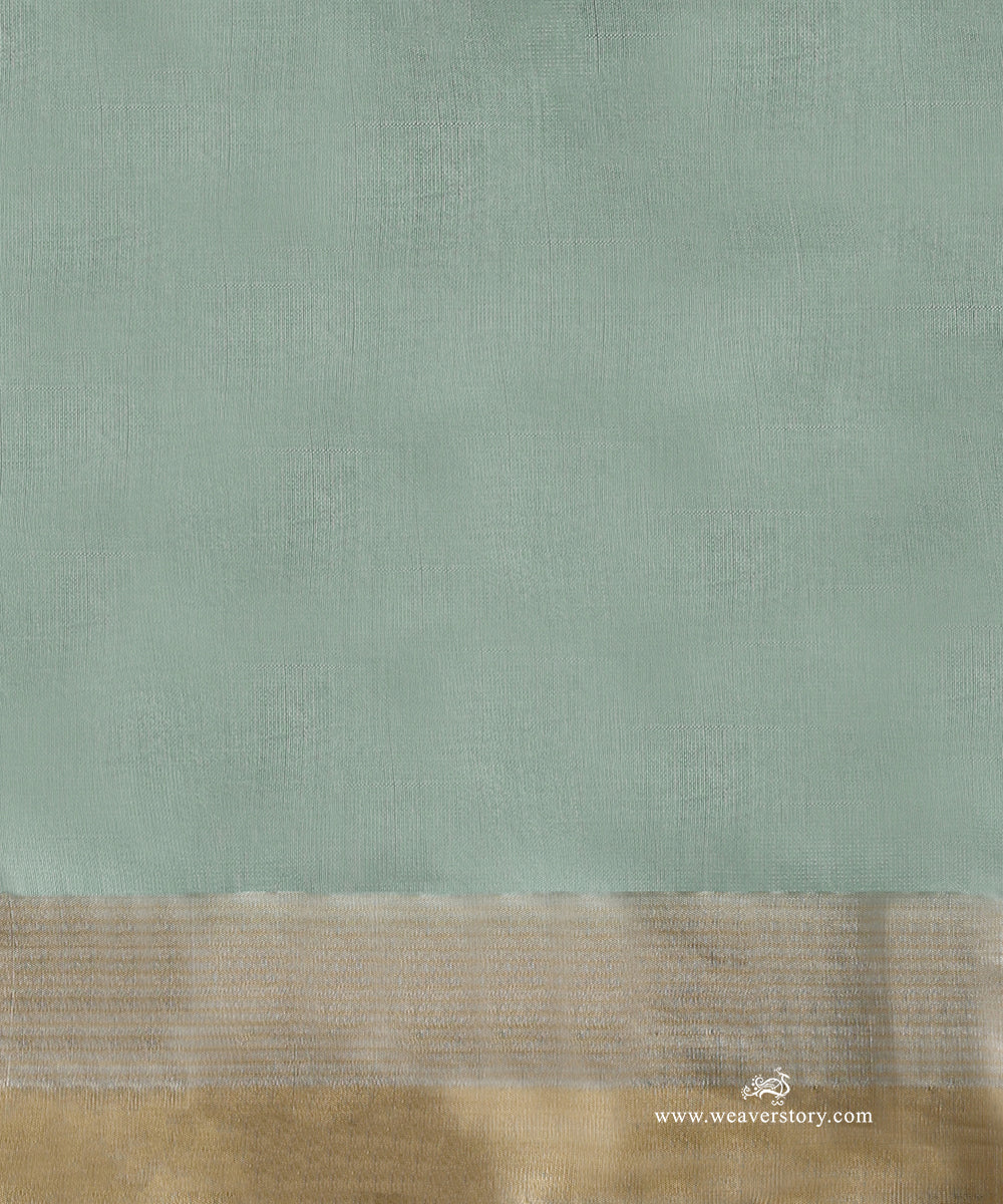 Handloom_Aqua_Blue_Pure_Silk_Chanderi_Saree_With_Red_Meena_Motifs_And_Tissue_Border_WeaverStory_05