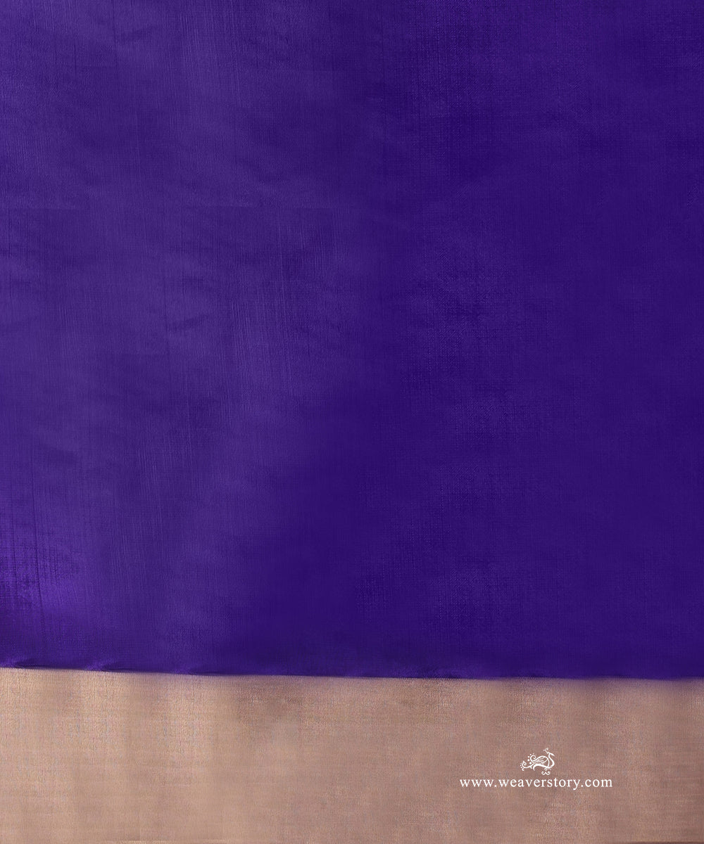 Handloom_Purple_Pure_Silk_Chanderi_Saree_With_Gold_Polka_Dots_WeaverStory_05