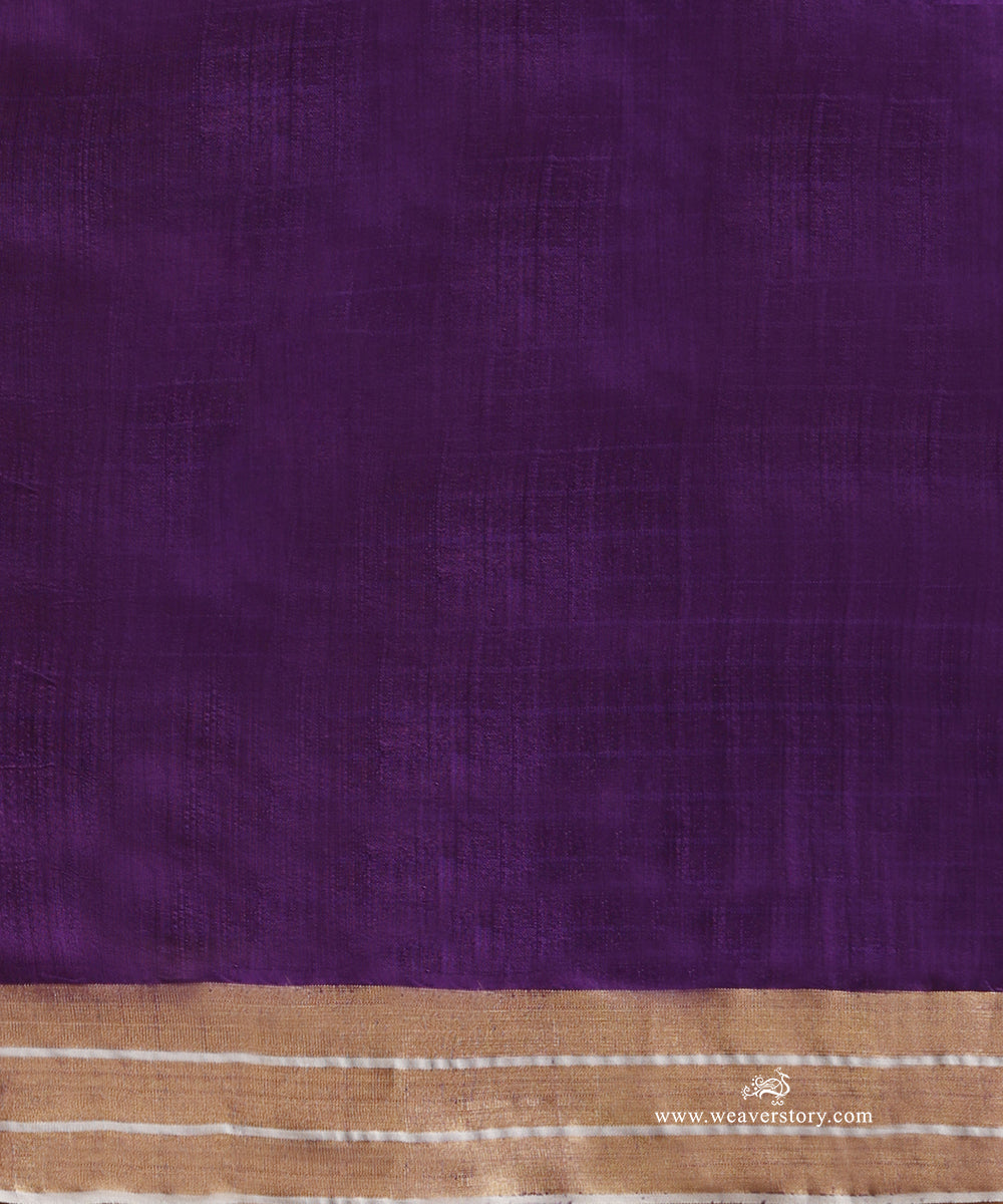 Handloom_Purple_Pure_Soft_Silk_Chanderi_Saree_Lotus_Motif_WeaverStory_05