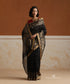 Black_Handloom_Pure_Silk_Chanderi_Saree_With_Gold_Zari_Flowers_Bota_And_Deer_Motifs_Border_WeaverStory_01