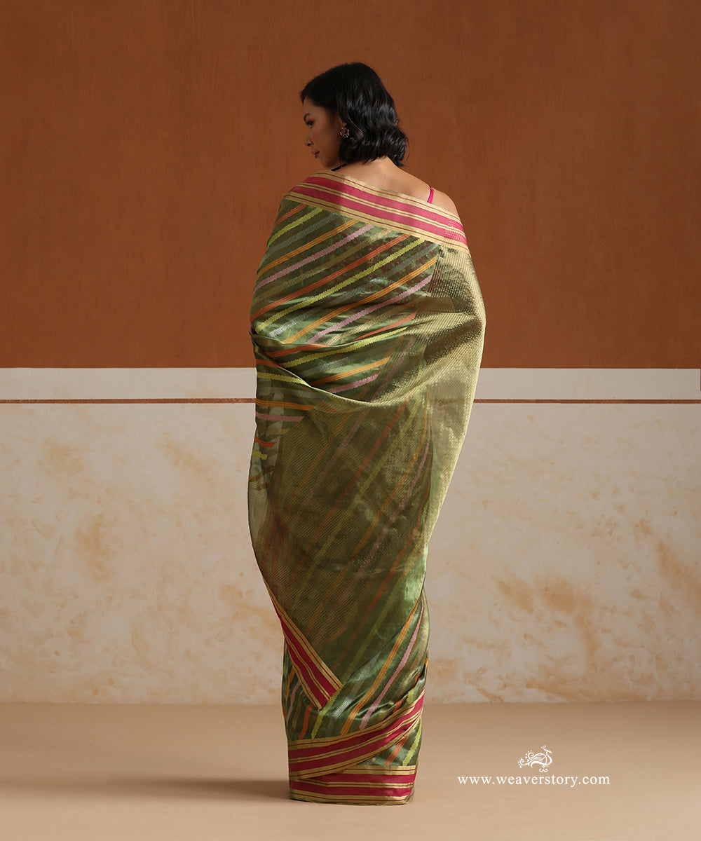 Heena_Green_Handloom_Pure_Silk_Chanderi_Saree_With_Multi_Colour_Aada_Jaal_WeaverStory_03