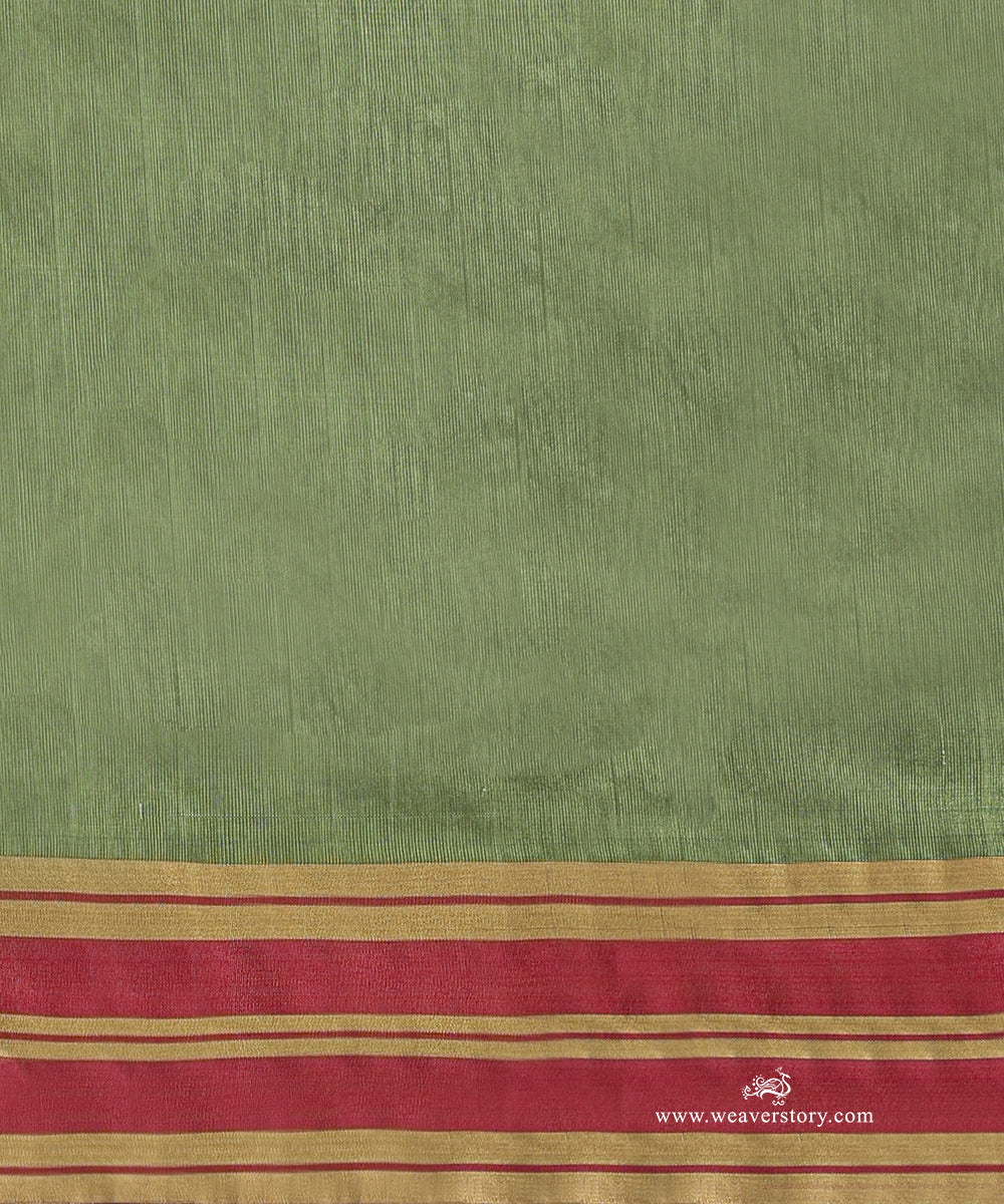 Heena_Green_Handloom_Pure_Silk_Chanderi_Saree_With_Multi_Colour_Aada_Jaal_WeaverStory_05