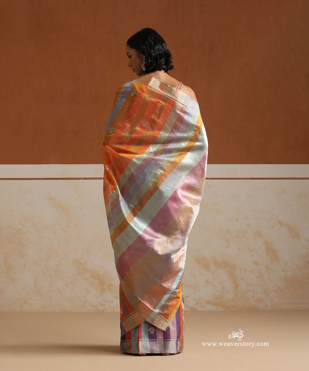 Pink_And_Yellow_Handloom_Pure_Silk_Chanderi_Saree_With_Meena_Flower_Boota_WeaverStory_03