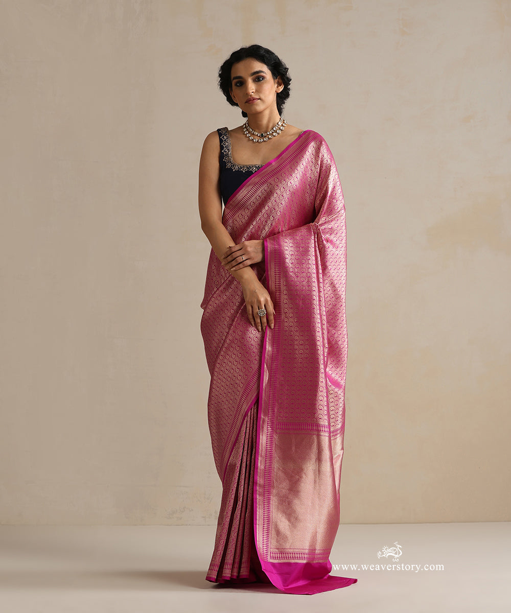 Handloom_Purple_Pure_Katan_Silk_Kimkhab_Banarasi_Saree_With_Kairi_Jaal_WeaverStory_02