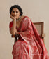 Handloom_Red_Pure_Soft_Pure_Katan_Silk_Kimkhab_Kimkhab_Banarasi_Saree_With_Peacock_And_Saffron_Jaal_WeaverStory_01