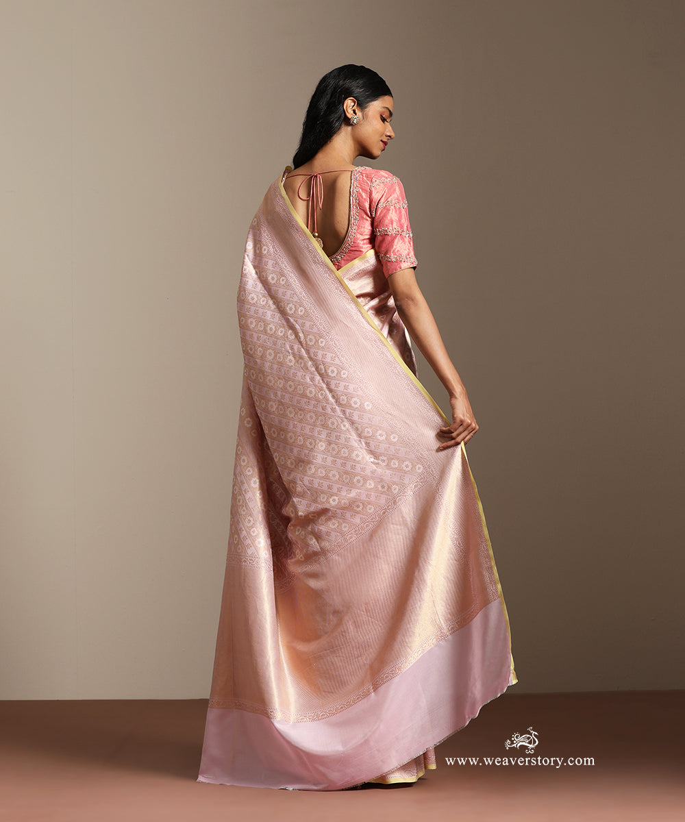 Soft_Pink_Handloom_Pure_Soft_Katan_Silk_Banarasi_Saree_Kimkhab_Saree_With_Aadi_Floral_Jall_And_Yellow_Selvedge_WeaverStory_03