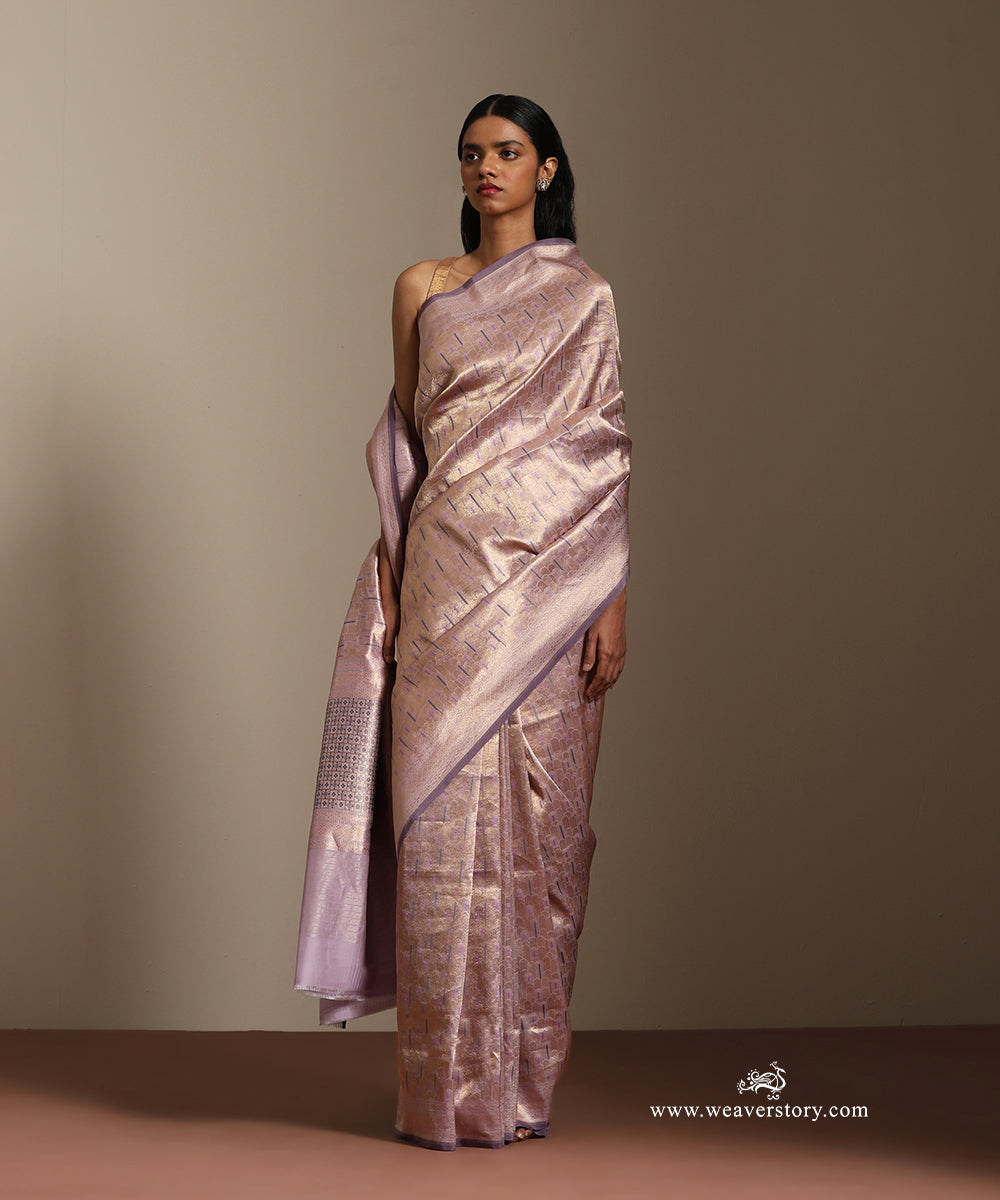 Mouve_Handloom_Pure_Soft_Katan_Silk_Banarasi_Saree_Meena_Kimkhab_Saree_With_Purple_Selvedge_WeaverStory_01