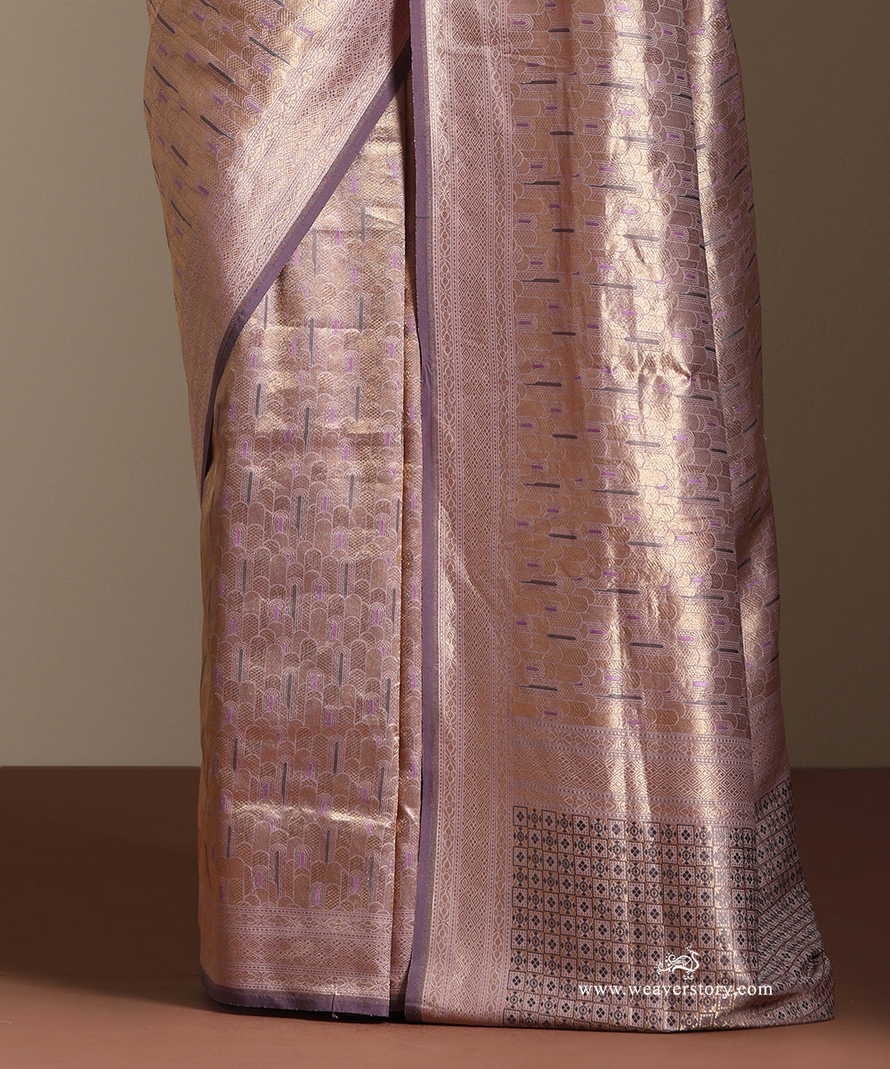 Mouve_Handloom_Pure_Soft_Katan_Silk_Banarasi_Saree_Meena_Kimkhab_Saree_With_Purple_Selvedge_WeaverStory_04