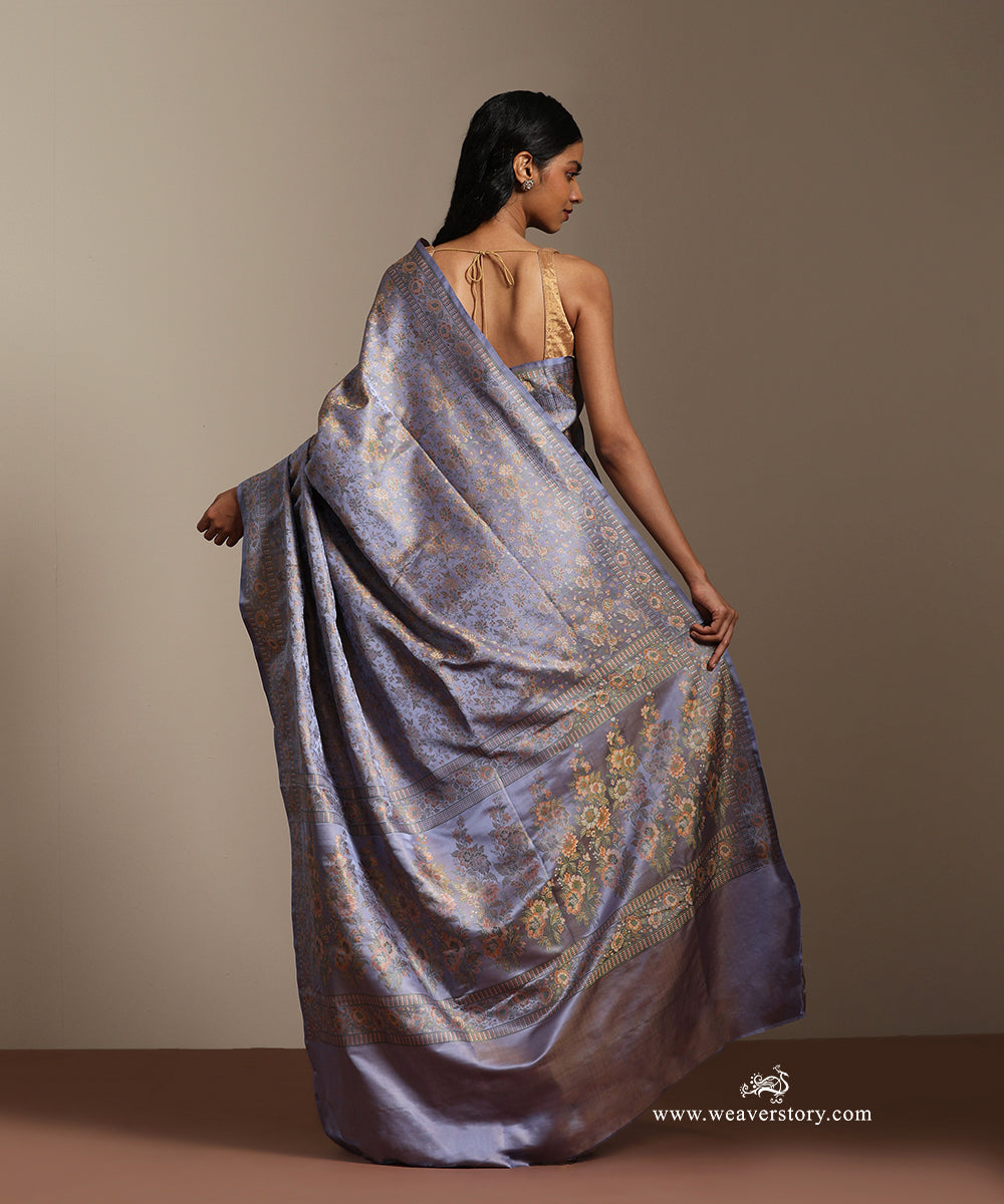 Slate_Grey_Handloom_Pure_Katan_Silk_Tanchoi_Jamawar_Saree_With_Allover_Samll_Flower_Jall_And_Rose_Bunch_On_Palla_WeaverStory_03