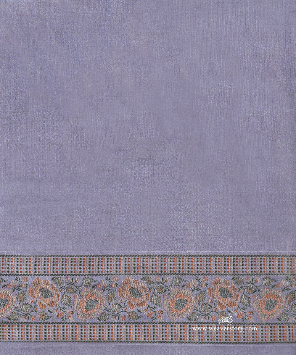 Slate_Grey_Handloom_Pure_Katan_Silk_Tanchoi_Jamawar_Saree_With_Allover_Samll_Flower_Jall_And_Rose_Bunch_On_Palla_WeaverStory_05