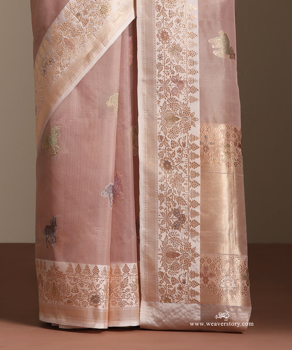 Pastel_Pink_Handloom_Pure_Kora_Silk_Banarasi_Saree_With_Katan_Silk_Kadiyal_Meenakari_Border_And_Horse_Motifs_WeaverStory_04