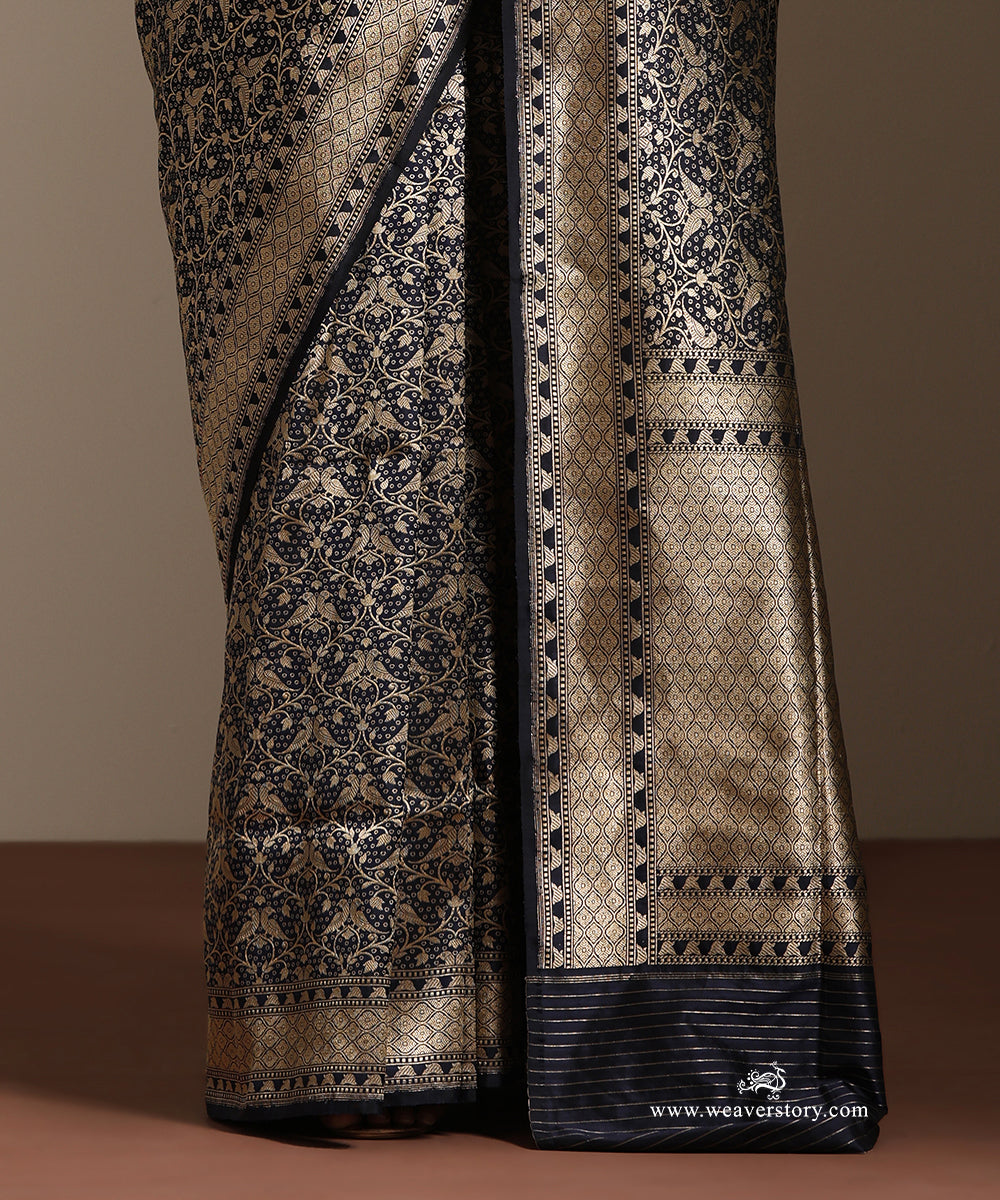 Blue_Handloom_Pure_Katan_Silk_Banarasi_Kimkhab_Birds_Motifs_Saree_WeaverStory_04