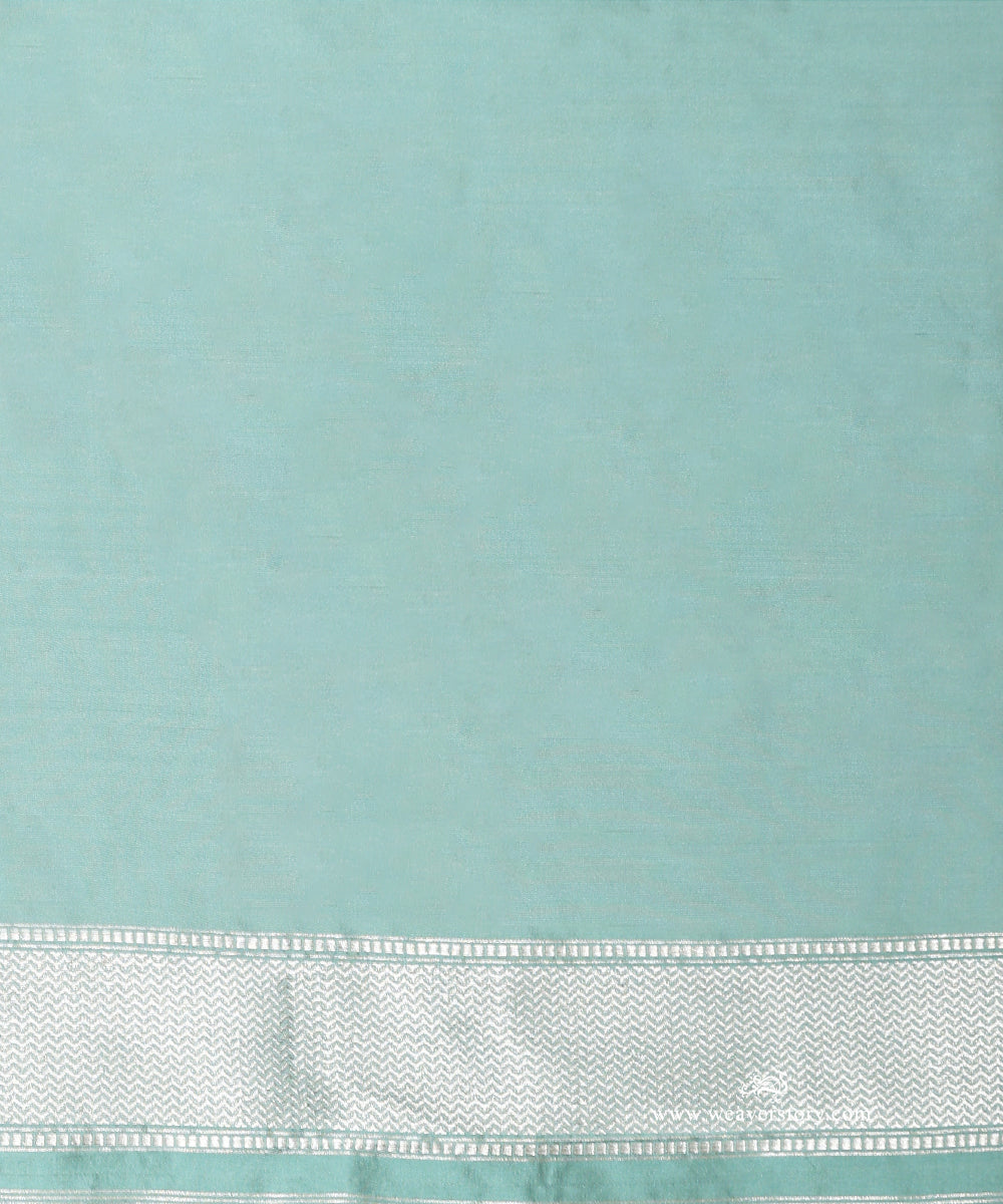 Ice_Blue_Handloom_Pure_Katan_Silk_Banarasi_Meenakari_Kimkhab_Saree_With_Solver_Zari_WeaverStory_05
