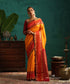 Mango_Yellow_Handloom_Pure_Kanjivaram_Saree_With_Bootas_And_Orange_And_Red_Elephant_Motifs_Korwai_Border_WeaverStory_01