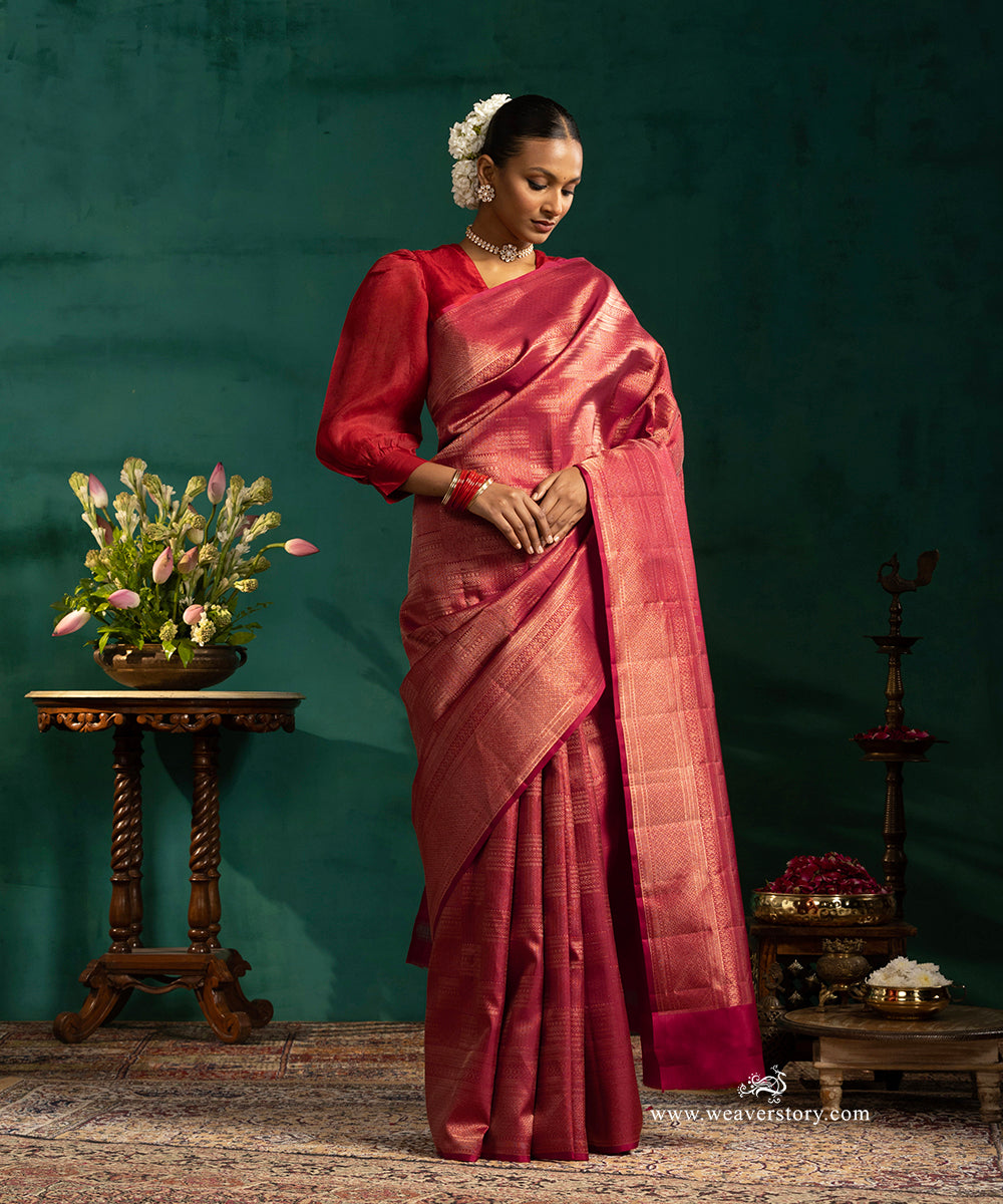 Maroon_Pure_Silk_Kanjivaram_Saree_With_Zari_Border_And_All_Over_Zari_Motifs_WeaverStory_01