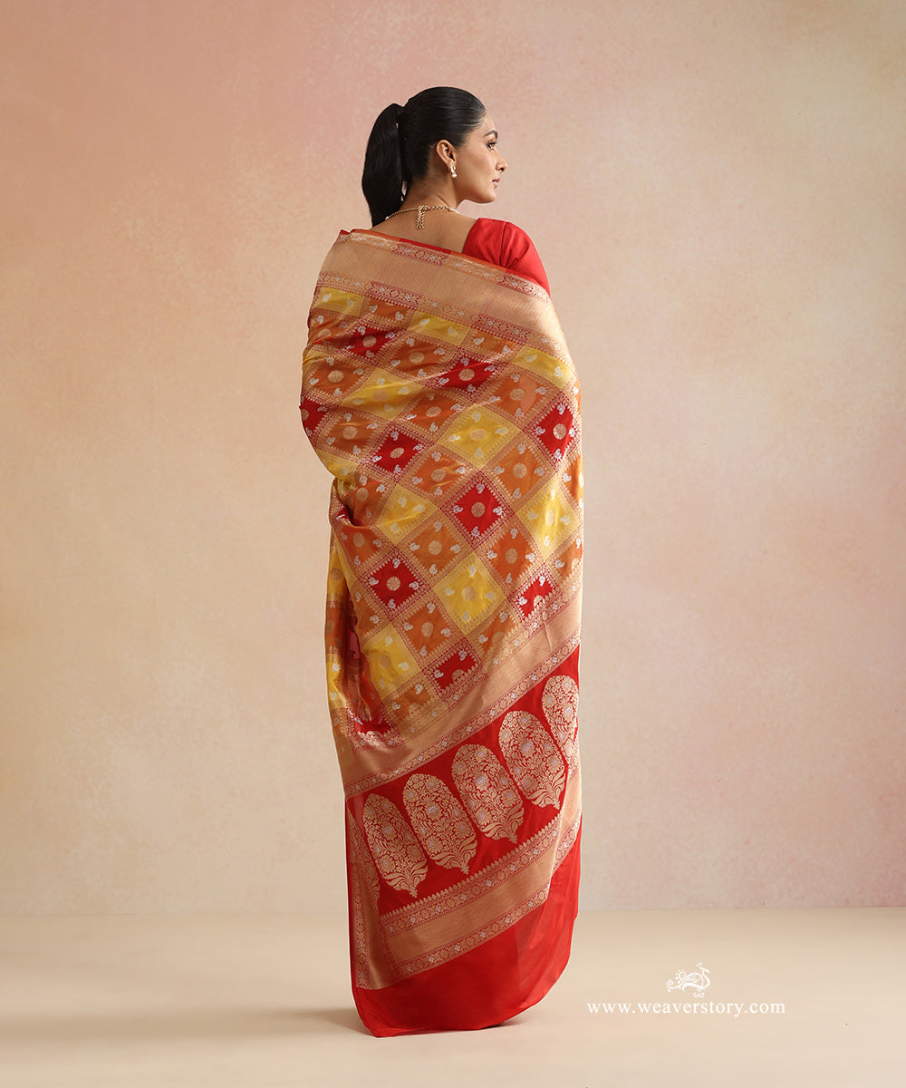 Yellow_And_Red_Handloom_Cutwork_Rangkat_Saree_WeaverStory_03