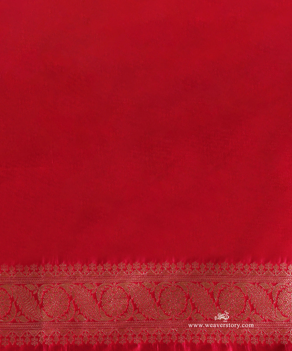 Pink Pure Katan Silk Banarasi Saree With All-Over Floral Jaal