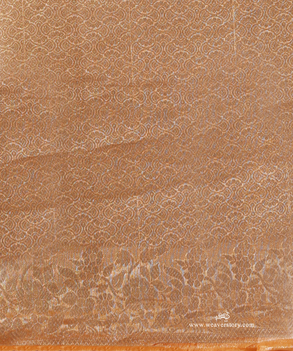 Orange_Pure_Tissue_Kora_Silk_Banarasi_Zari_Tanchoi_Saree_WeaverStory_05