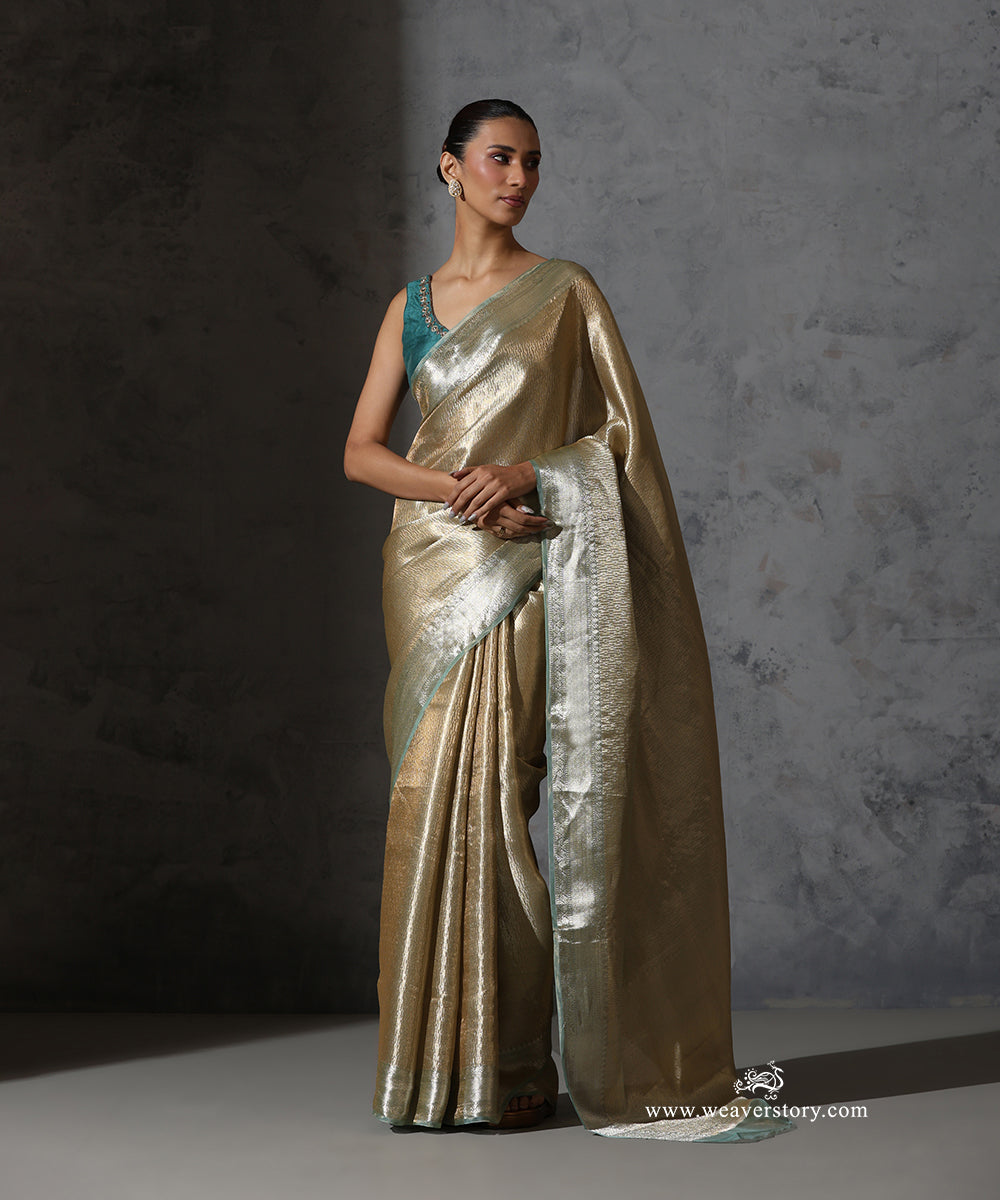 Mint_Green_Pure_Tissue_Kora_Silk_Banarasi_Tanchoi_Saree_With_Silver_Zari_Border_WeaverStory_02