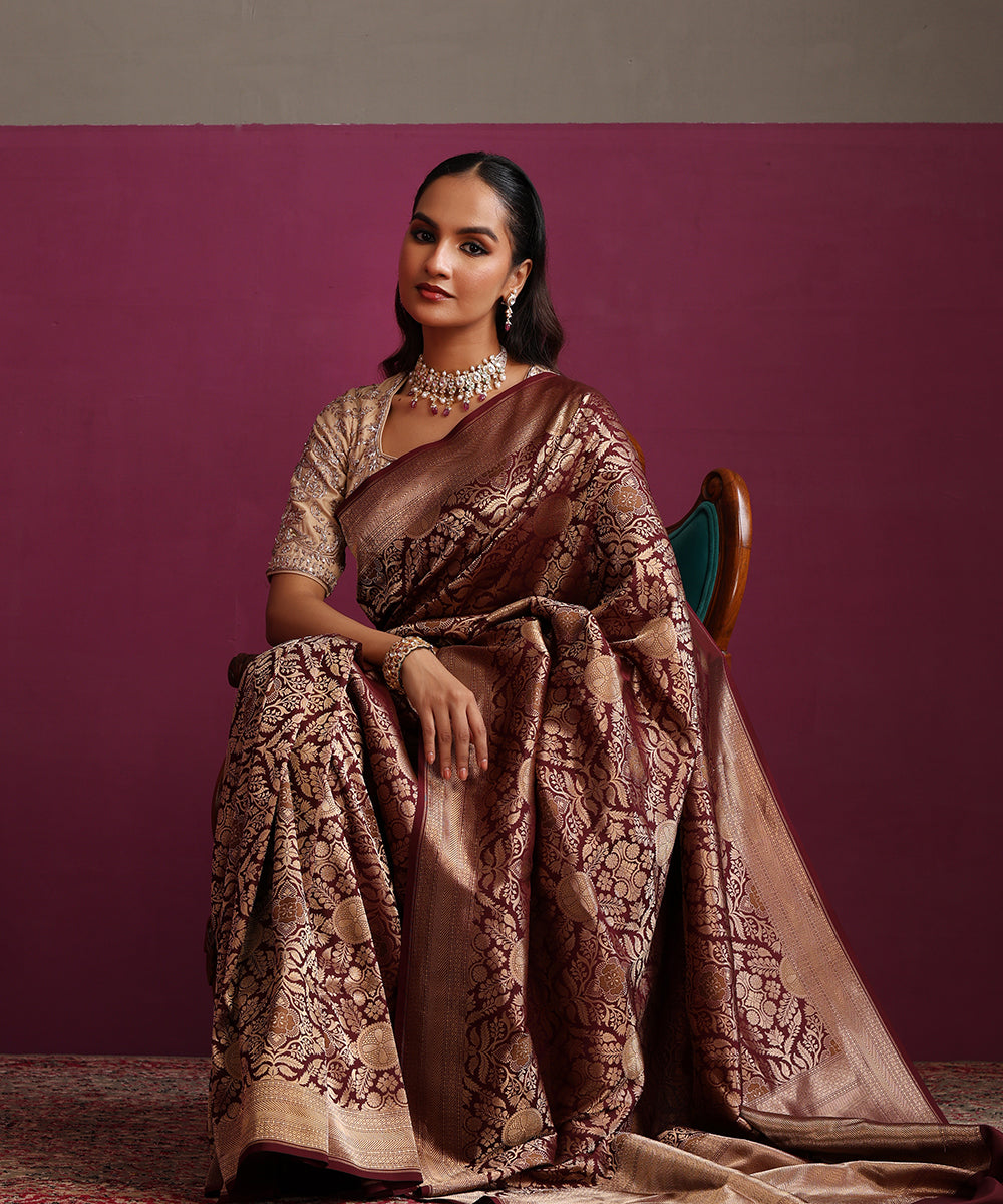 Deep_Maroon_Pure_Katan_Silk_Banarasi_Kimkhab_Saree_With_Meenakari_WeaverStory_01