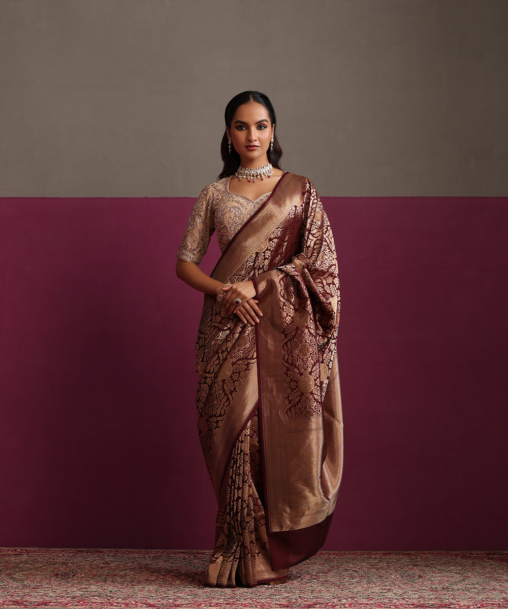 Deep_Maroon_Pure_Katan_Silk_Banarasi_Kimkhab_Saree_With_Meenakari_WeaverStory_02