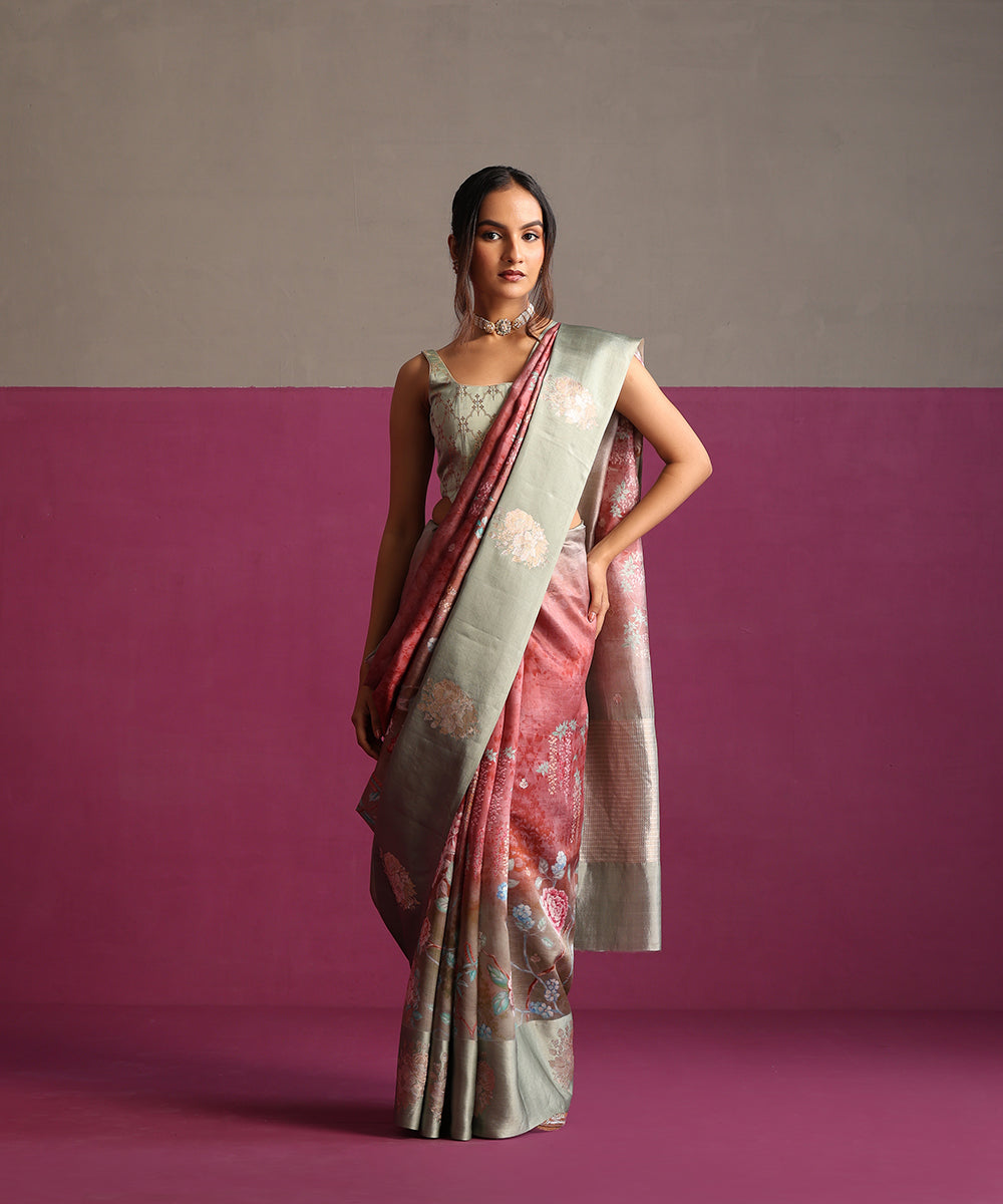 Burgundy_&_Olive_Pure_Katan_Silk_Digital_Print_Banarasi_Saree_With_Zari_WeaverStory_02
