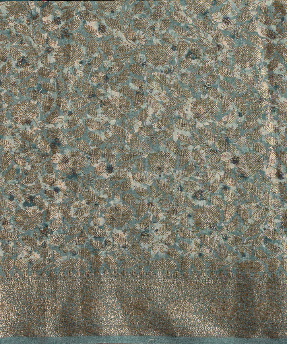 Dusty_Teal_Green_Pure_Tussar_Silk_Digital_Print_Banarasi_Saree_WeaverStory_05