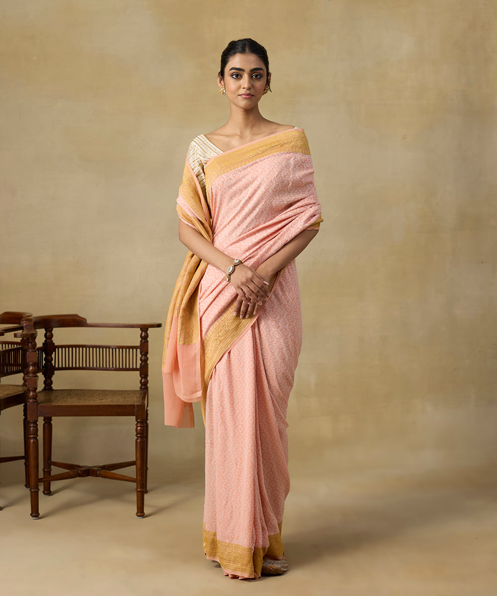 Light_Pink_Handloom_Pure_Georgett_Nakshi_Tanchoi_Banarasi_Saree_WeaverStory_01
