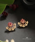 Chhavi_Handcrafted_Pure_Silver_Moissanite_Polki_Studs_With_Red_Semi_Precious_Stones_WeaverStory_01