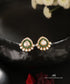 Saisha_Handcrafted_Pure_Silver_Moissanite_Polki_Studs_With_Green_Semi_Precious_Stones_WeaverStory_01