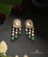 Sharini_Handcrafted_Pure_Silver_Moissanite_Polki_Green_Earrings_WeaverStory_01