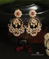 Ekisha_Handcrafted_Pure_Silver_Moissanite_Polki_Red_Chandbali_With_Pearls_WeaverStory_01