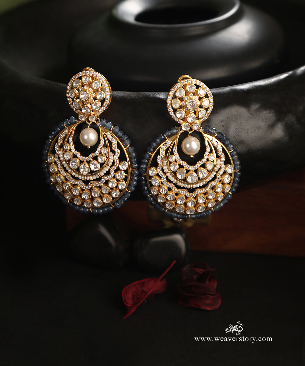 Fiyona_Handcrafted_Pure_Silver_Moissanite_Polki_Chandbali_WeaverStory_01