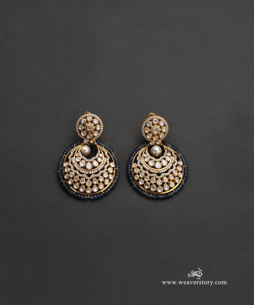 Fiyona_Handcrafted_Pure_Silver_Moissanite_Polki_Chandbali_WeaverStory_02