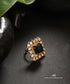 Nalika_Handcrafted_Pure_Silver_Moissanite_Polki_Ring_With_Green_Semi_Precious_Stones_WeaverStory_01