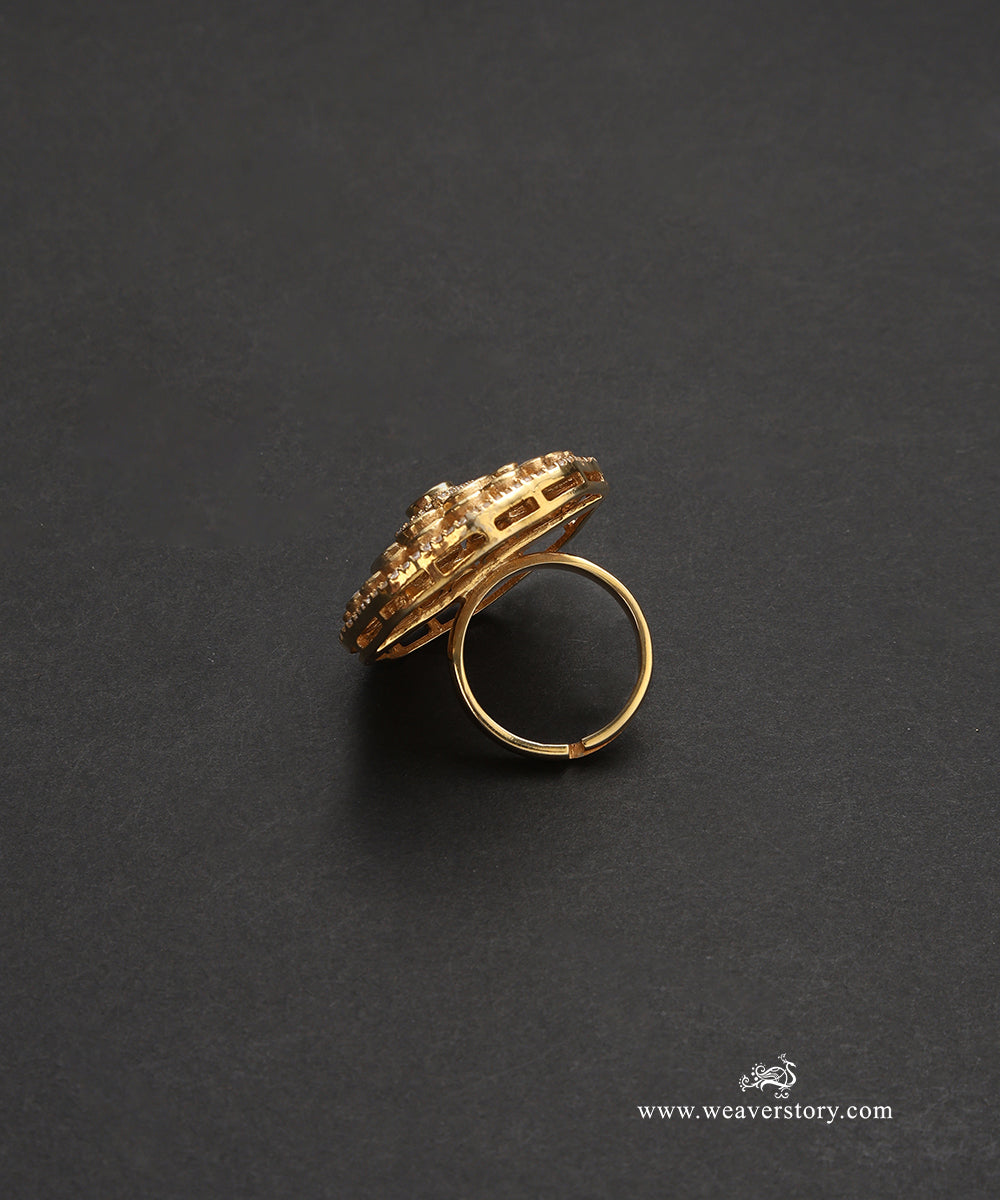 Emaya_Handcrafted_Pure_Silver_Moissanite_Polki_Ring_WeaverStory_03