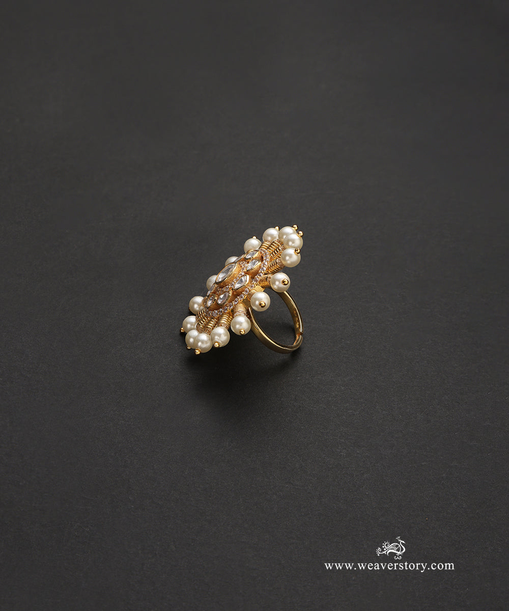 Hiraya_Handcrafted_Pure_Silver_Moissanite_Polki_Ring_WeaverStory_03