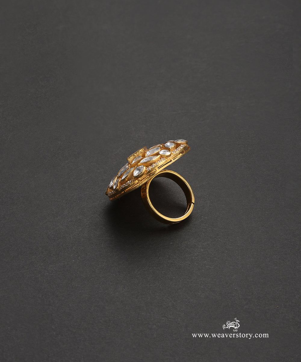 Lavi_Handcrafted_Pure_Silver_Moissanite_Polki_Ring_WeaverStory_03