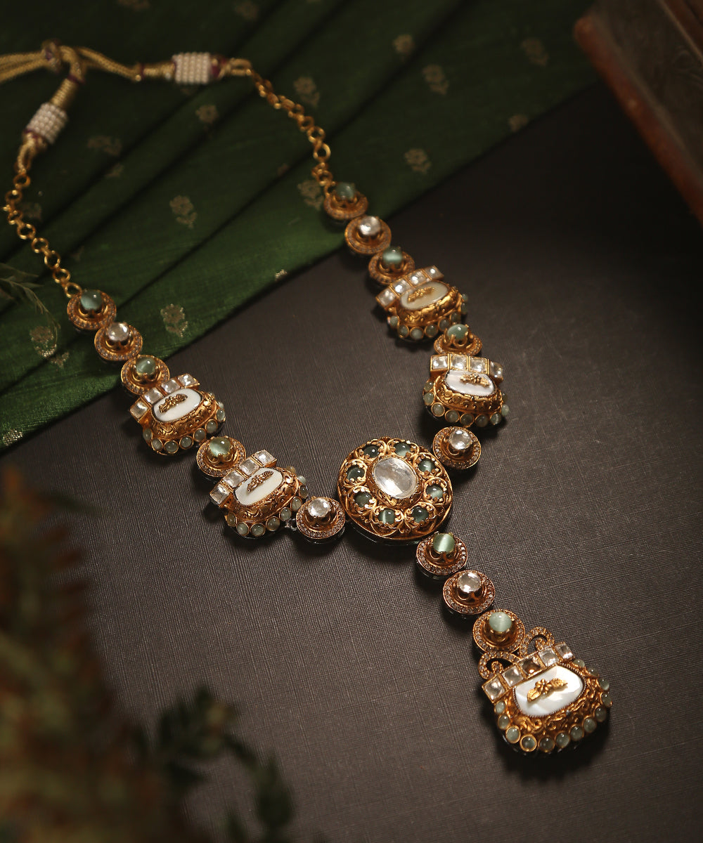 Hanifa_Handcrafted_Necklace_With_Semi_Precious_Stones_WeaverStory_01