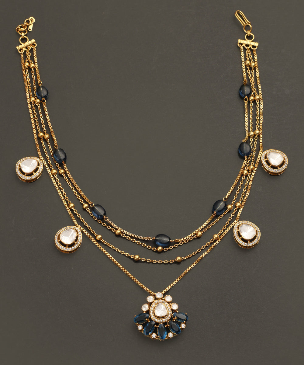 Benafshah_Handcrafted_Silver_Multiladi_Necklace_With_Moissanite_WeaverStory_02