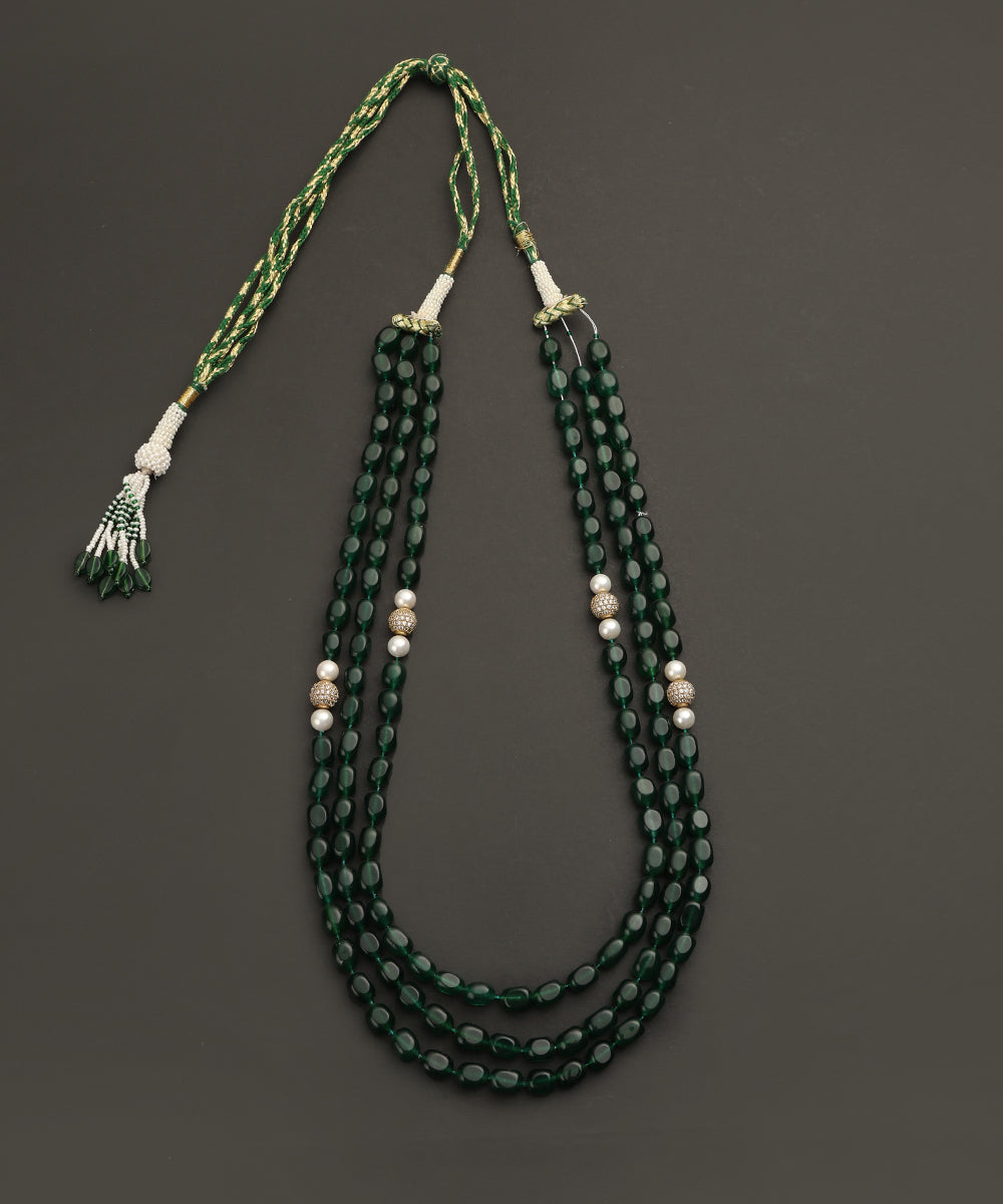Fariha_Green_Handcrafted_Alloy_Teen_Ladi_Mala_With_Green_Semi_Precious_Stones_WeaverStory_02