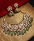 Aabroo_Handcrafted_Silver_Neklace_Set_with_Moissanite_and_Green_Semi_Precious_Stones_WeaverStory_01