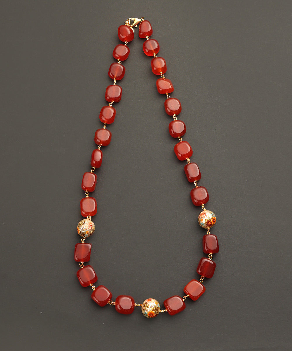 Firoza_Red_Handcarfted_Alloy_Mala_with_Red_Stones_WeaverStory_02