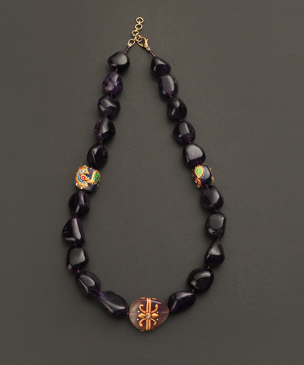 Fiza_Handcrafted_Alloy_Mala_With_Tanjore_Stone_WeaverStory_02